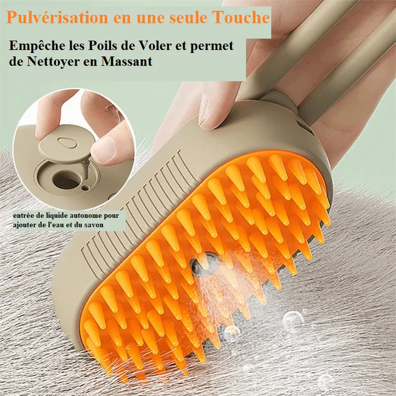 Toilettage Sans Effort avec la Brosse Vapeur 3-en-1